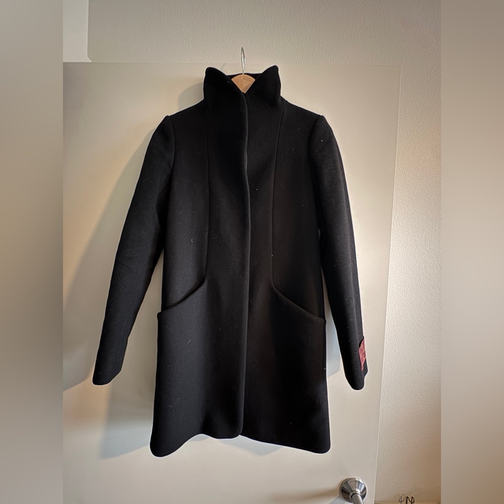 Aritzia Wilfred Cocoon Black Wool & Cashmere Blend Coat